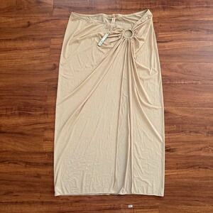Skims Mesh Cover Up Sarong Skirt In Ochre Women's Size 3X NWT Can Fit XL-3X